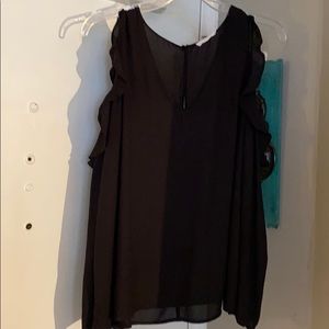 Black cold shoulder blouse